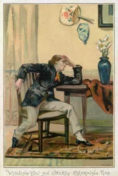 Wir wünschen Ihnen eine äußerst charmante Zeit, viktorianische Weihnachtskarte, veröffentlicht von Hildesheimer und Faulkner, London, ca. 1880